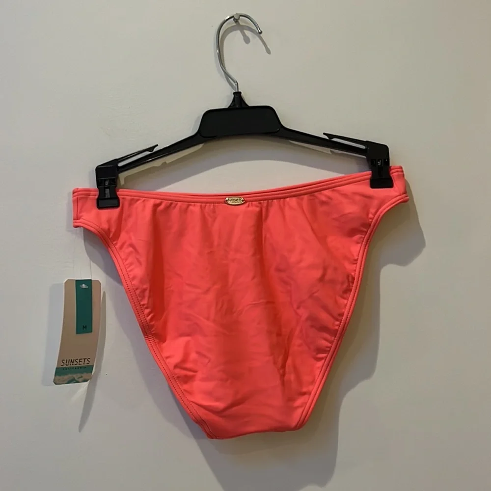Sunsets California Bright Guava Wild Thing Bikini Bottom,Medium,NWT - Picture 7 of 10